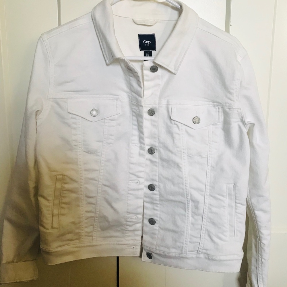 GAP White Denim Jean Jacket